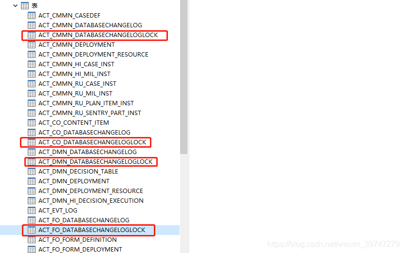 flowable启动报错：liquibase - Waiting for changelog lock....