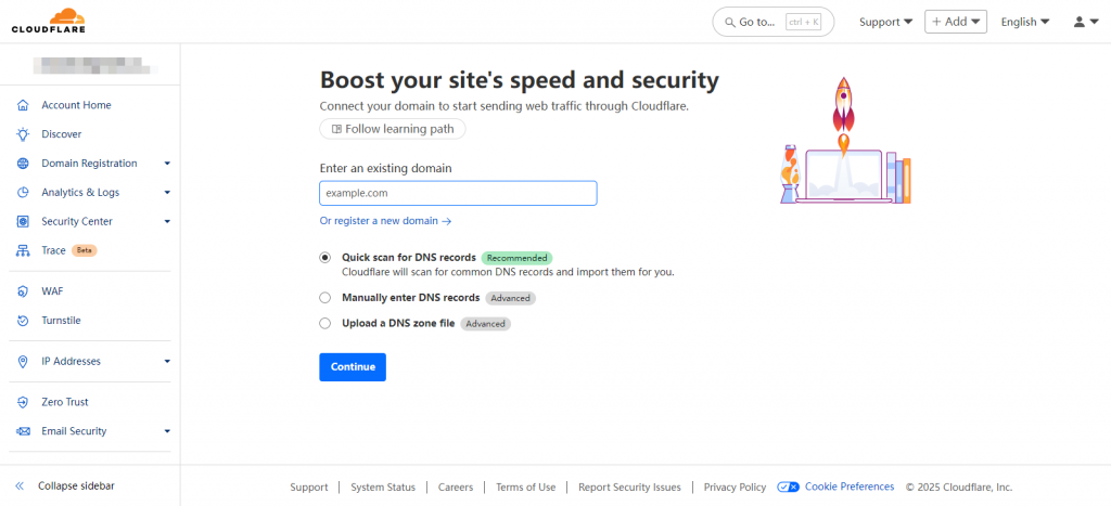 使用Cloudflare加速网站的具体操作步骤