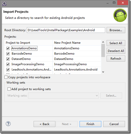 LeadTools Android 入门教学——运行第一个Android Demo