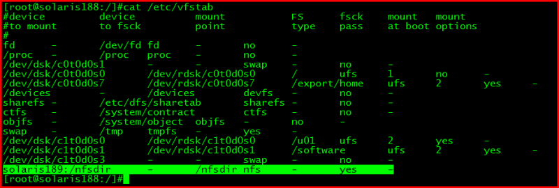 【Solaris】Solaris10操作系统 NFS服务配置