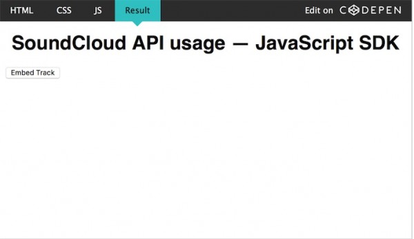 在JavaScript SDK里使用SoundCloud API