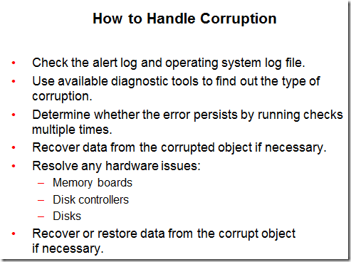 OCP课程50：管理II之诊断数据库