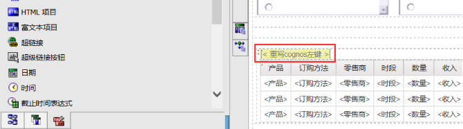 Cognos Report Studio 用 JavaScript 实现钻取、过滤和动态显示列