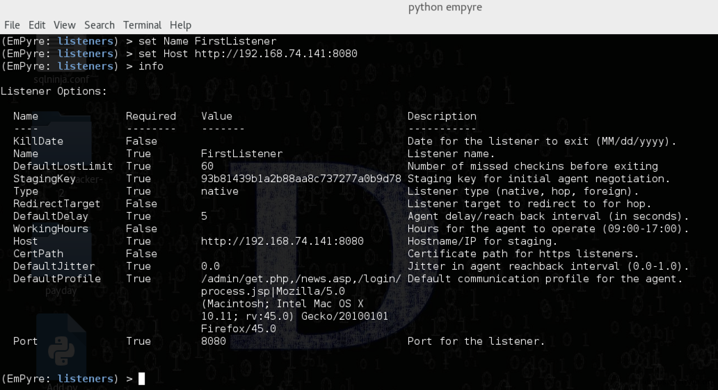 OSX 攻击框架Empyre简介