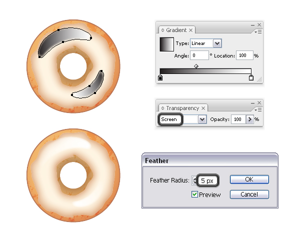 AI教程！教你从零开始绘制四个美味诱人的甜甜圈