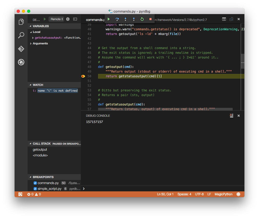远程调试你的 Python 代码