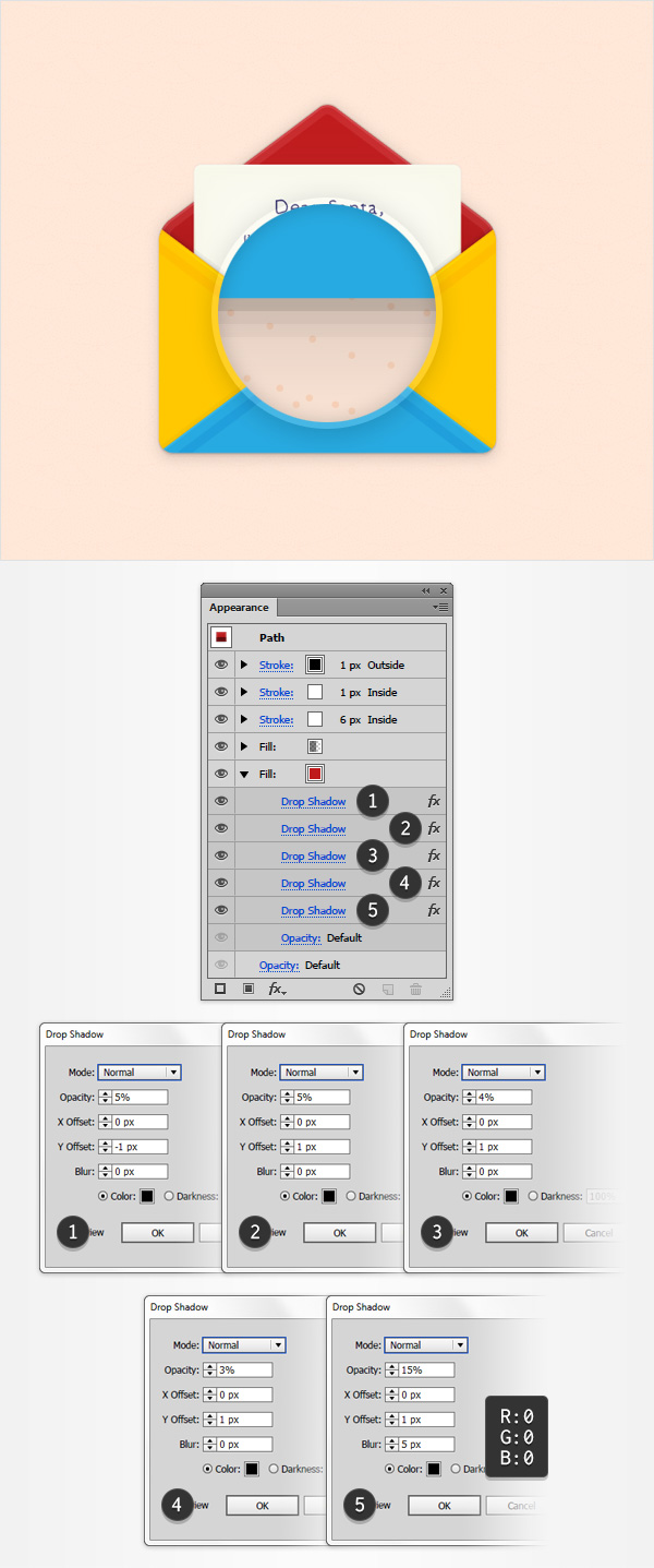 AI教程！手把手教你绘制一枚雅致的红色信封图标