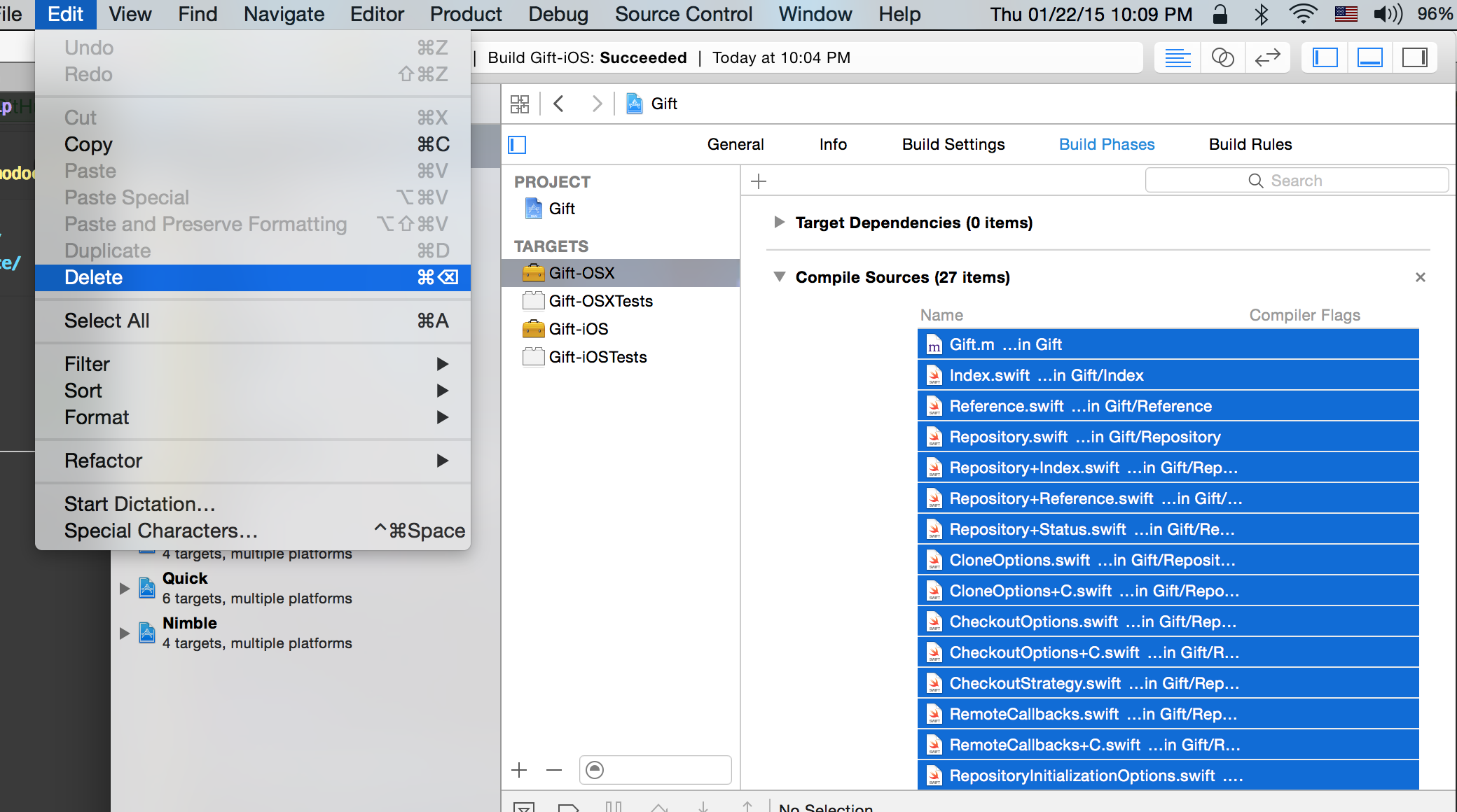 [iOS] Gift：Swift 封装的 C 版 Git 核心库 libgit2
