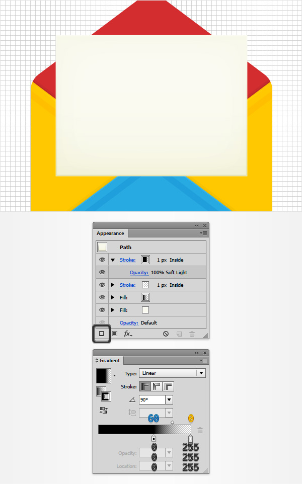AI教程！手把手教你绘制一枚雅致的红色信封图标