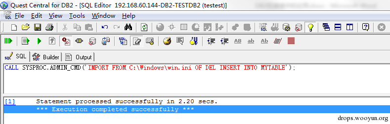 DB2在渗透中的应用
