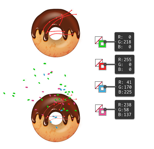 AI教程！教你从零开始绘制四个美味诱人的甜甜圈