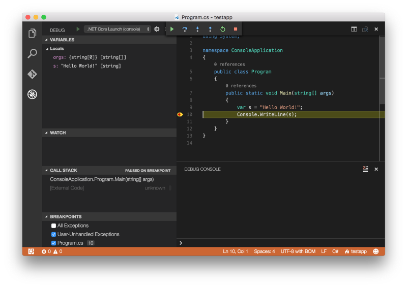 在Docker上运行.NET Core