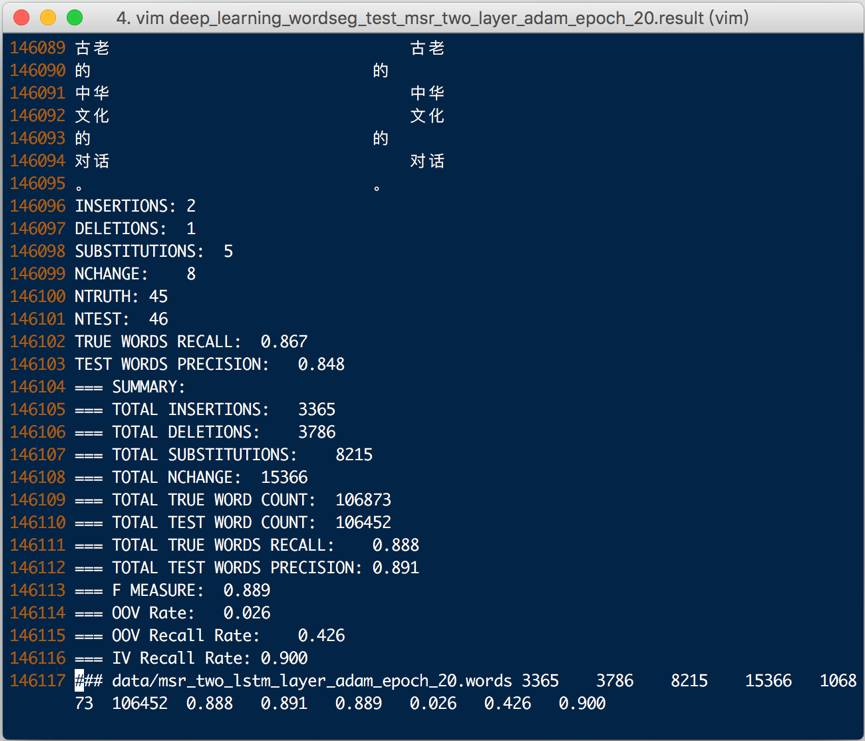 基于Deep Learning的中文分词尝试