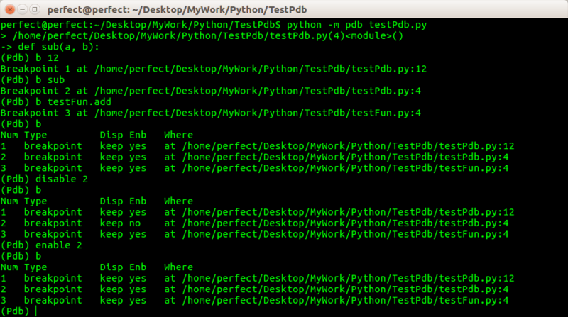 使用Pdb调试Python