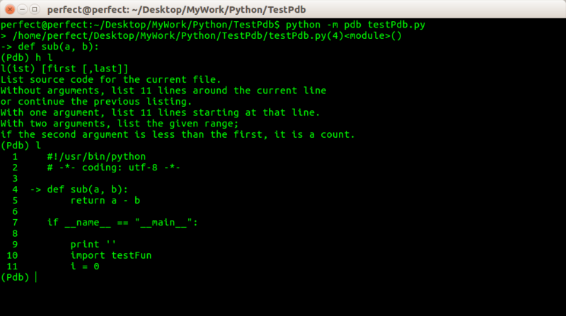 使用Pdb调试Python