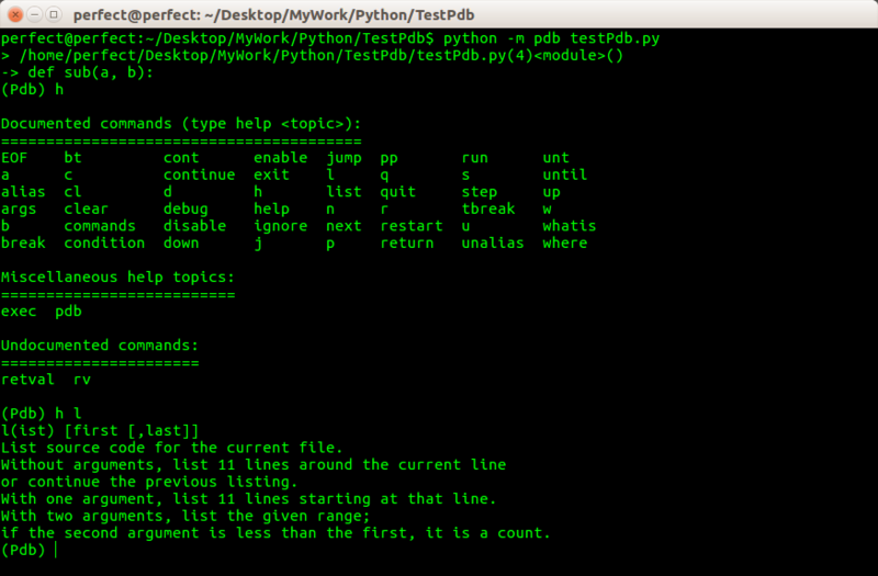 使用Pdb调试Python