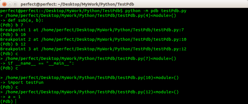 使用Pdb调试Python
