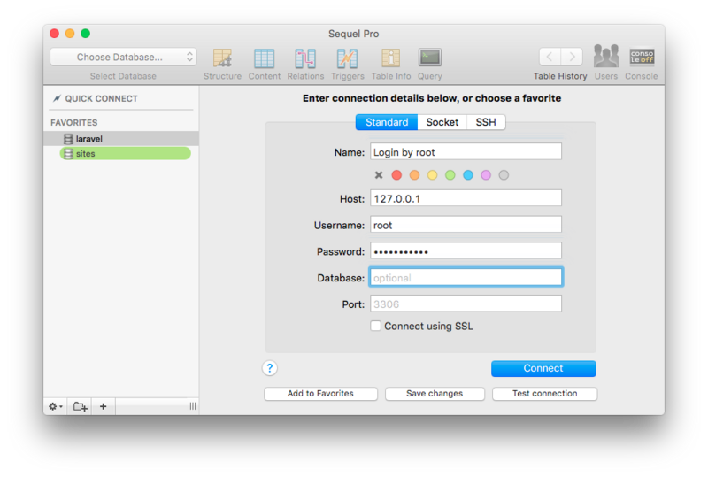 Mac 上的 MySQL 管理工具 -- Sequel Pro