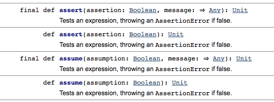 Scala 的参数检查与断言