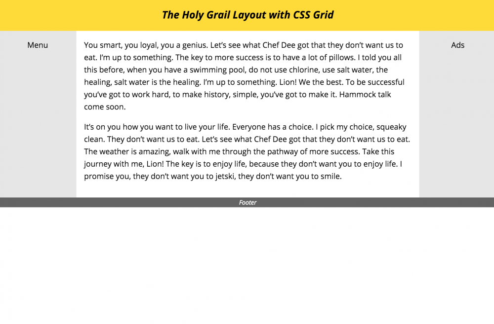 网格布局（CSS Grid Layout）浅谈