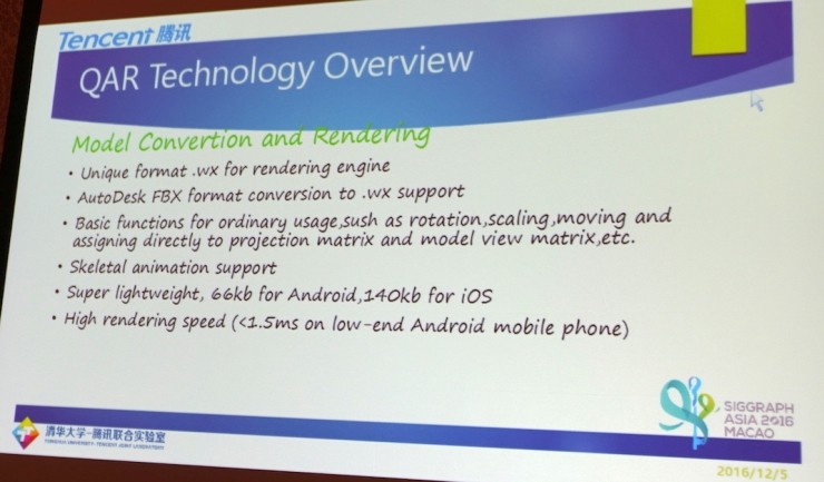 重磅！独家解密腾讯AR开放平台“QAR”！｜ SIGGRAPH Asia 2016