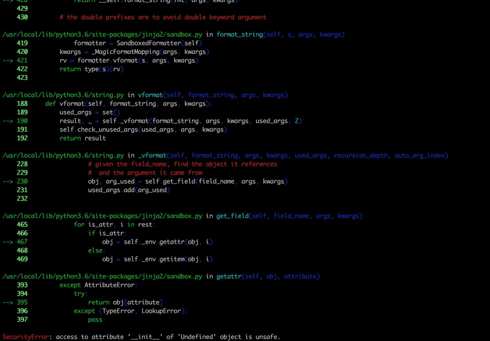 Python格式化字符串漏洞（Django为例）