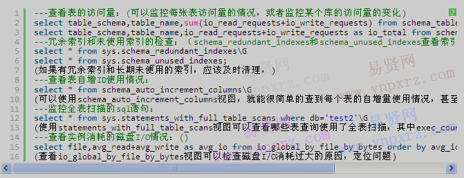 MySQL 5.7 SYS SCHEMA