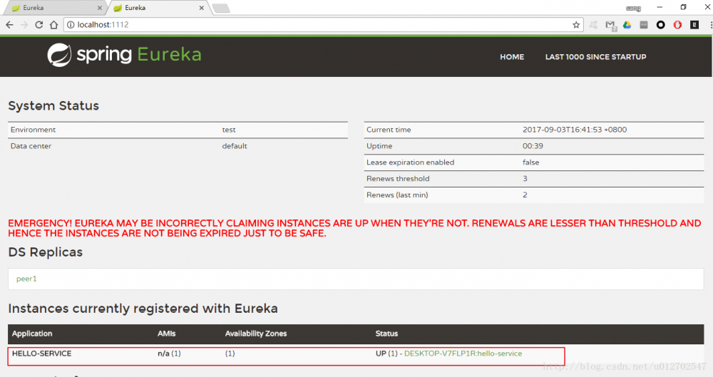 使用Spring Cloud搭建高可用服务注册中心