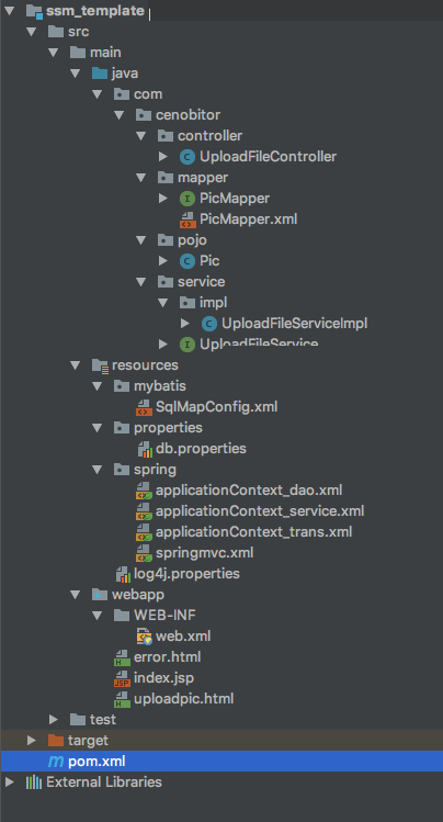 SpringMVC+Spring+MyBatis 整合与图片上传简单示例