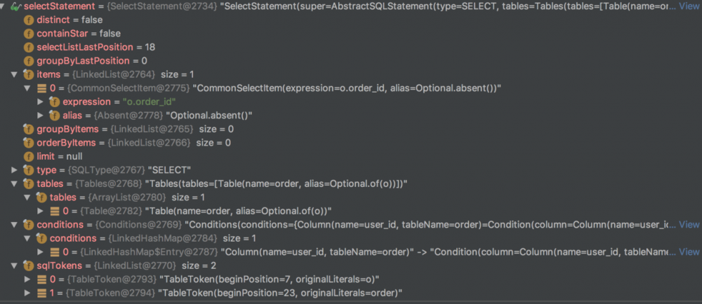 Shading - jdbc 源码分析(三) - sql 解析之 Select