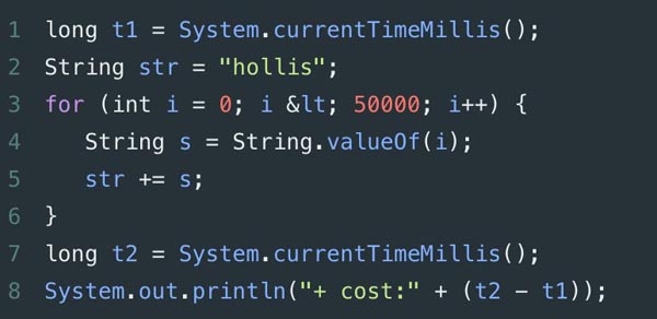 为什么阿里巴巴不建议在for循环中使用"+"进行字符串拼接?