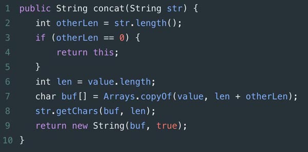 为什么阿里巴巴不建议在for循环中使用"+"进行字符串拼接?