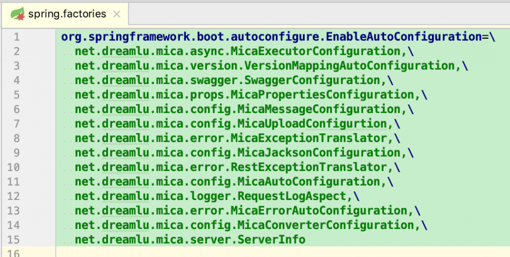 使用mica-auto生成Spring boot starter配置