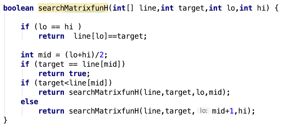 Leetcode 第240题 Search a 2D Matrix II【分而治之】(Java)