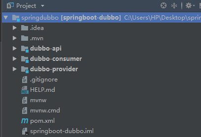 SpringBoot+Dubbo实战demo