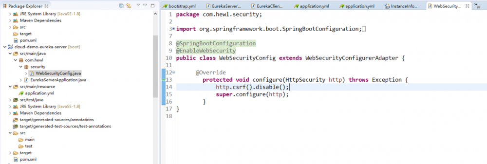 Eclipse(STS) 初次搭建Spring Cloud项目之Eureka服务注册和发现（一）