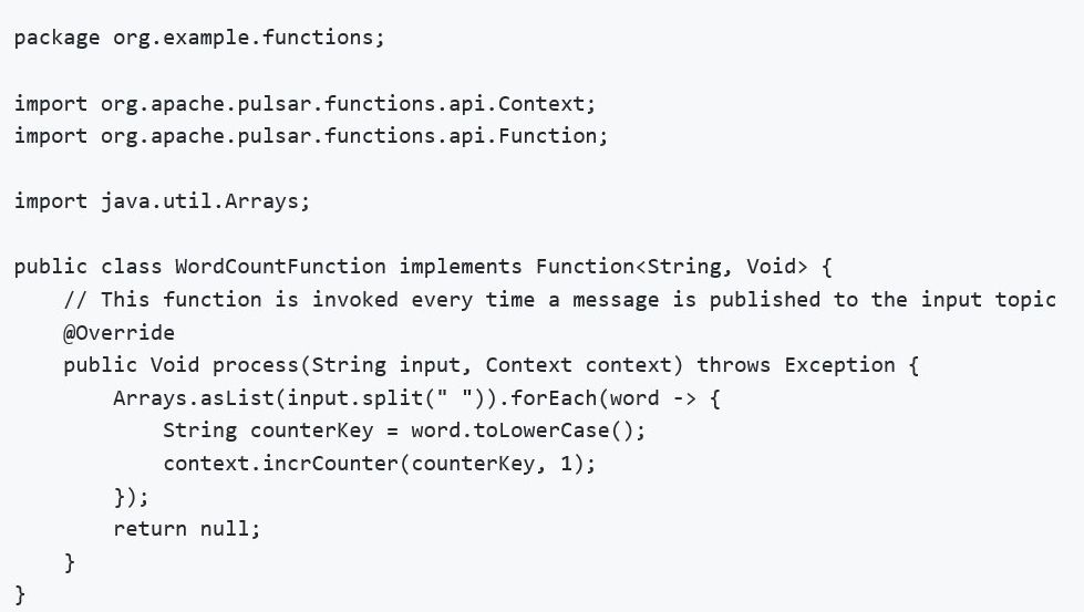 Apache Pulsar 之 Java Function 实践篇
