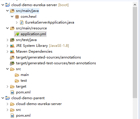 Eclipse(STS) 初次搭建Spring Cloud项目之Eureka服务注册和发现（一）