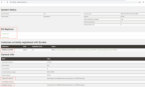 Spring Cloud Eureka(Greenwich版本)集群配置及注意事项