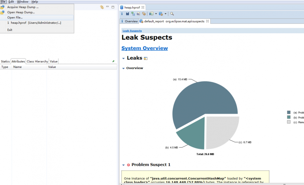 JVM系列（2）- jmap+mat实战内存溢出