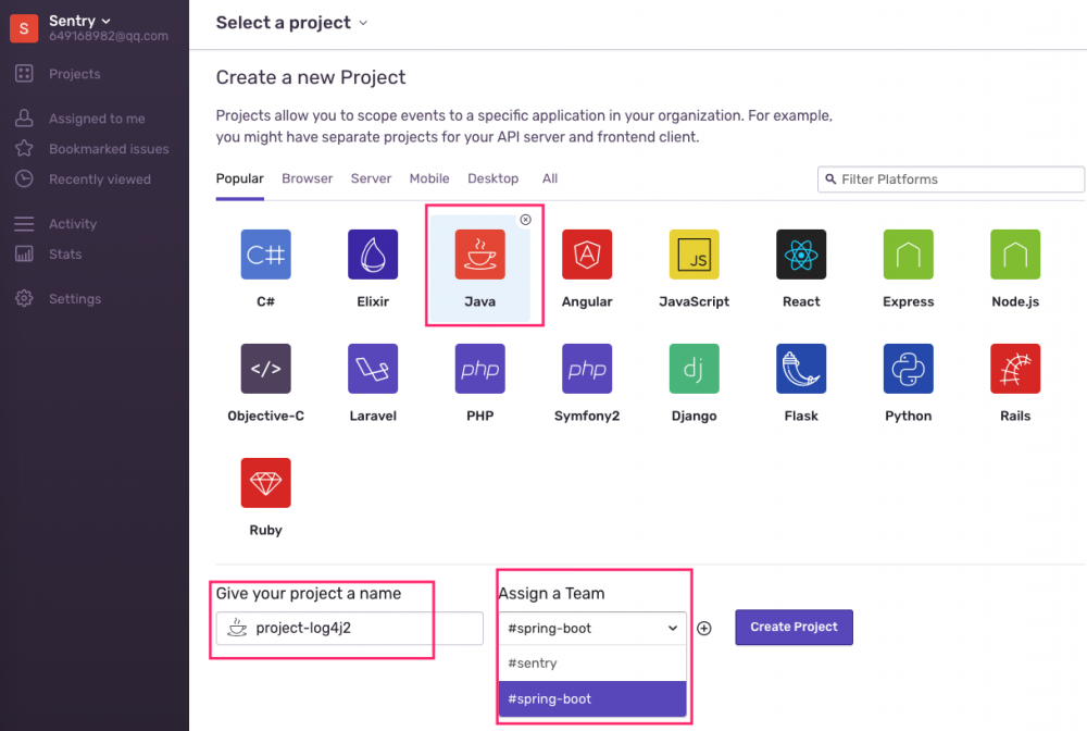 Spring Boot 实战 —— 通过 Sentry 收集 Log4j2 异常日志记录