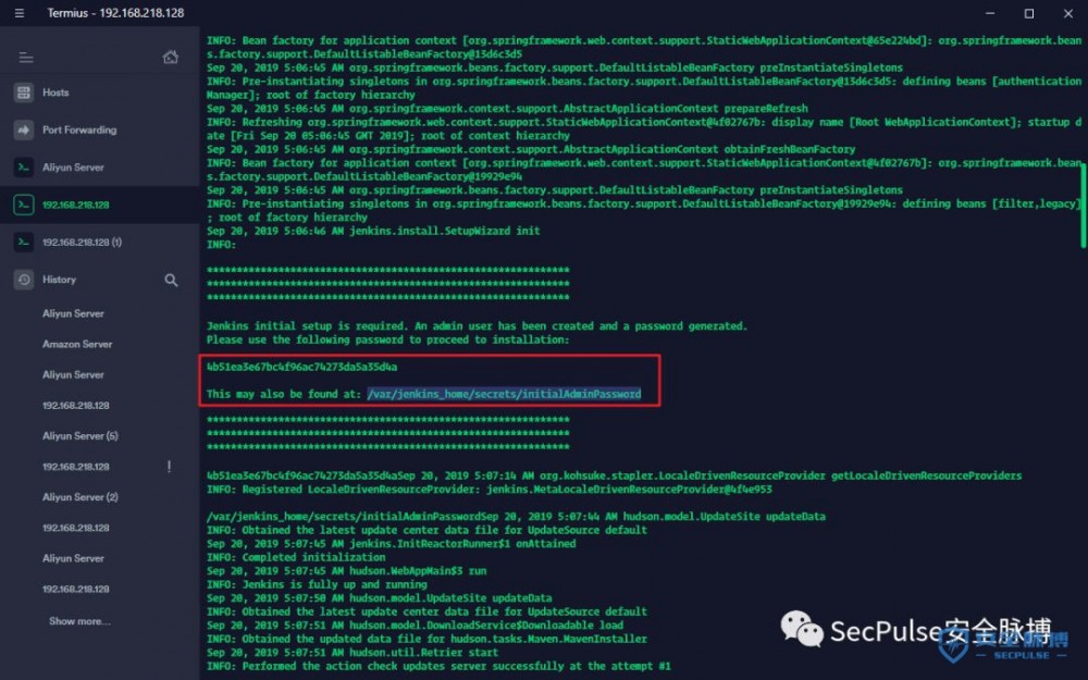 Jenkins Git client插件命令执行漏洞(CVE-2019-10392)