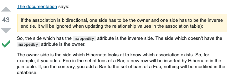 @ManyToMany中的mappedy