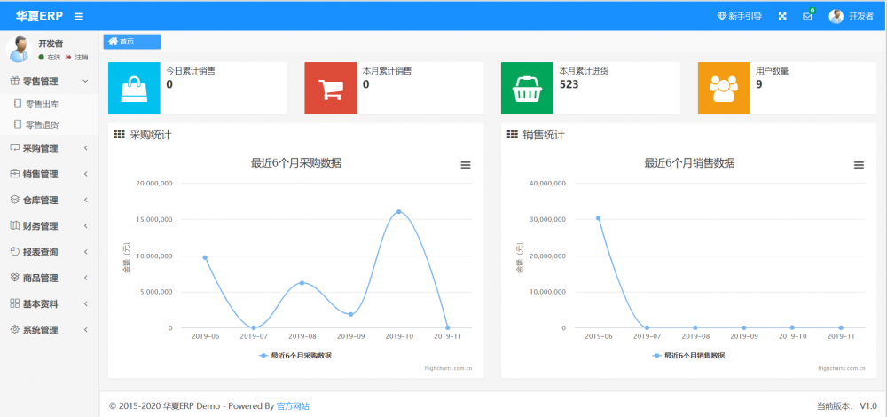 华夏ERP v2.1 版本发布
