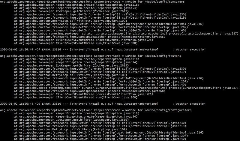 对 zookeeper 和 dubbo 问题总结