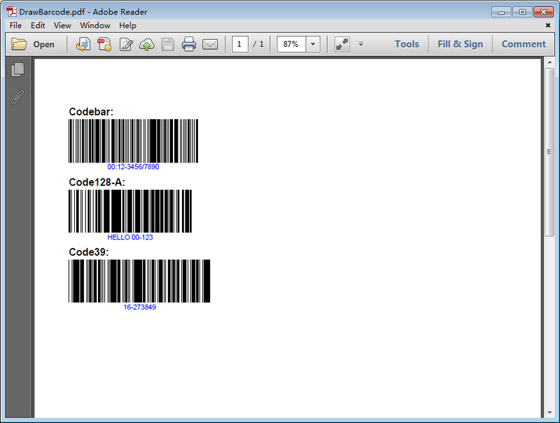 Java 在PDF中添加条形码