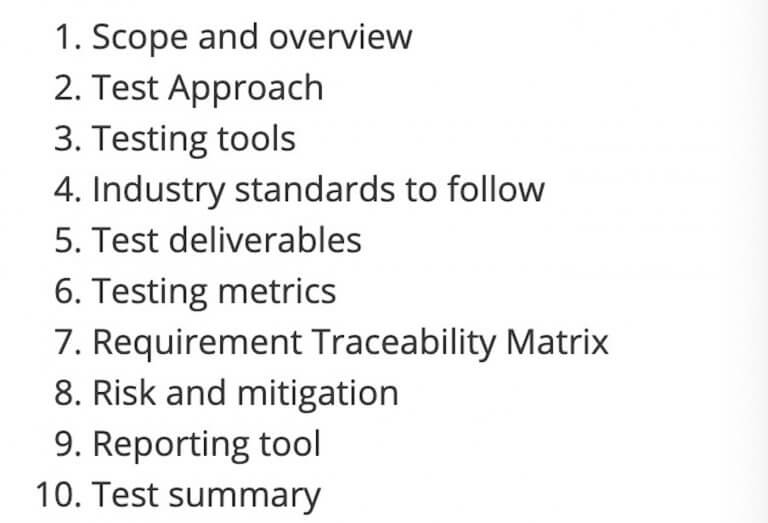 一页纸测试策略